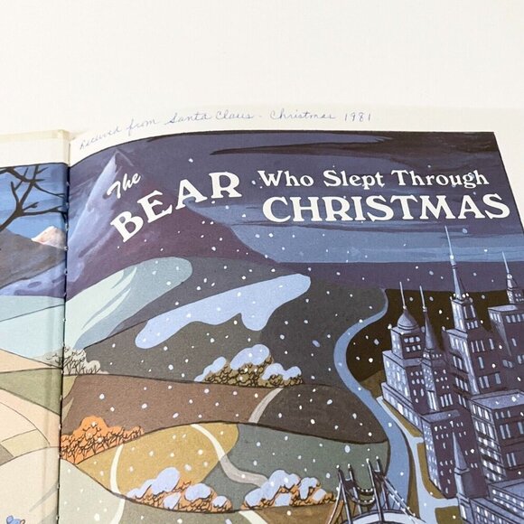 Vintage 1980 The Bear Who Slept Through Christmas by John Barrett Hardcover Book - Picture 12 of 16